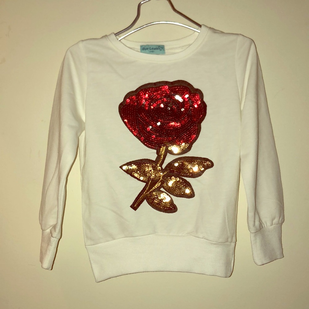Pretty White Rose sequined set